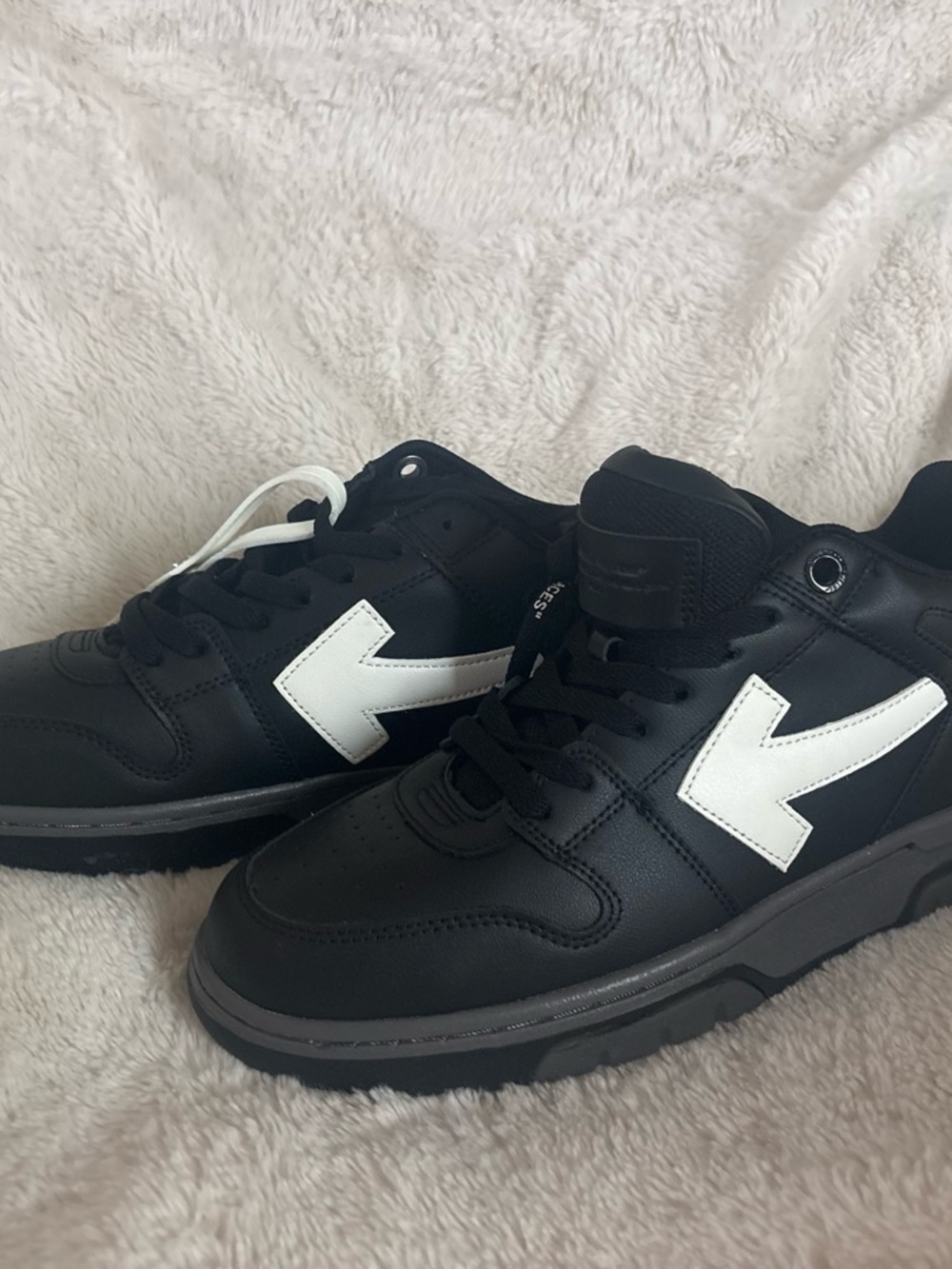 Off-White Black Sneakers with White Arrow Logo